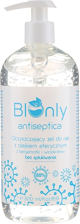 Antibacterial Hand Gel with Bergamot Essential Oil - BIOnly Antiseptica Antibacterial Gel — photo N4