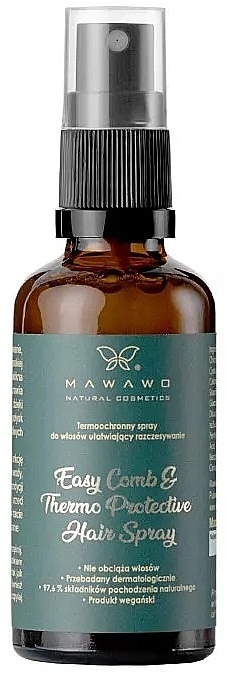 Heat Protection Hair Spray - Mawawo Easy Comb & Thermo Protective Hair Spray — photo N1