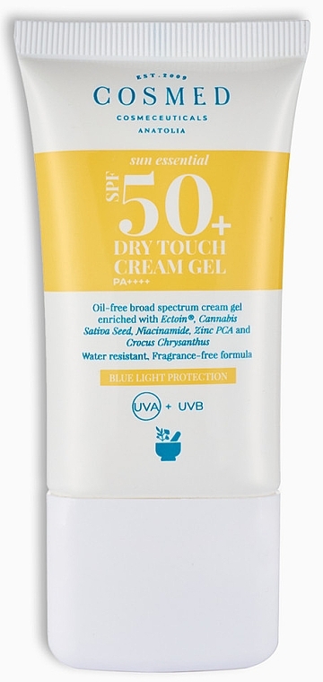 Oily & Combination Skin Sunscreen Gel - Cosmed Sun Essential Dry Touch Cream Gel SPF50 — photo N1