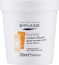 Fragrances, Perfumes, Cosmetics Honey & Shea Butter Dry & Damaged Hair Mask - Byphasse Family Shea Butter and Honey Mask