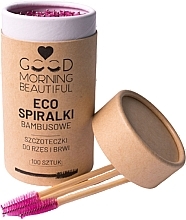 Lash & Brow Brush, bamboo, pink, 100 pcs. - Lash Brow ECO — photo N1