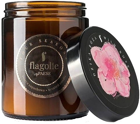 Wild Rose Scented Candle in Jar - Flagolie Fragranced Candle Wild Rose — photo N1