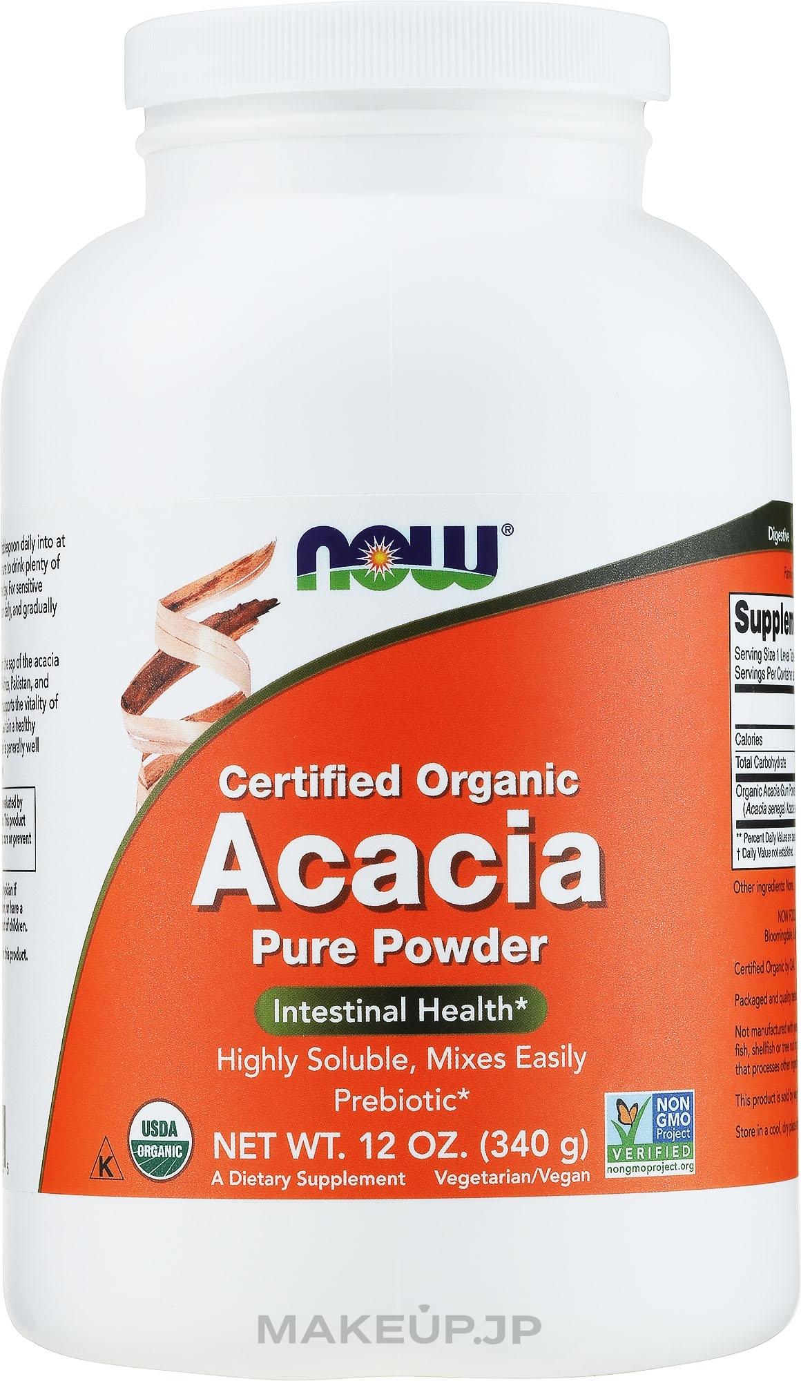 Dietary Supplement "Acacia Fiber", powder - Now Foods Acacia Fiber — photo 340 g