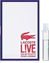 Fragrances, Perfumes, Cosmetics Lacoste Lacoste Live - Eau de Toilette (sample)