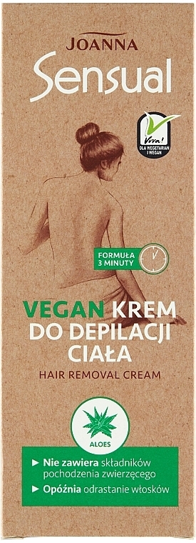 Body Depilatory Cream with Aloe - Joanna Sensual Vegan Depilation Cream — photo N1