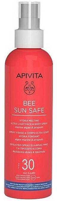 Face & Body Sun Spray - Apivita Bee Sun Safe Hydra Melting Ultra Light Face & Body Spray SPF30 — photo N1
