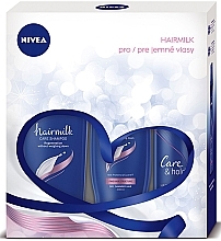 Fragrances, Perfumes, Cosmetics Set - NIVEA Hair Milk 2017 Set (sham/250ml + h/cond/200ml + h/spr/250ml)