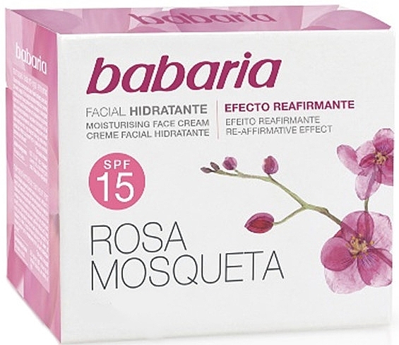 Moisturizing Face Cream with Rose Hip SPF 15 - Babaria Face Cream With Rose Hip SPF15 — photo N1