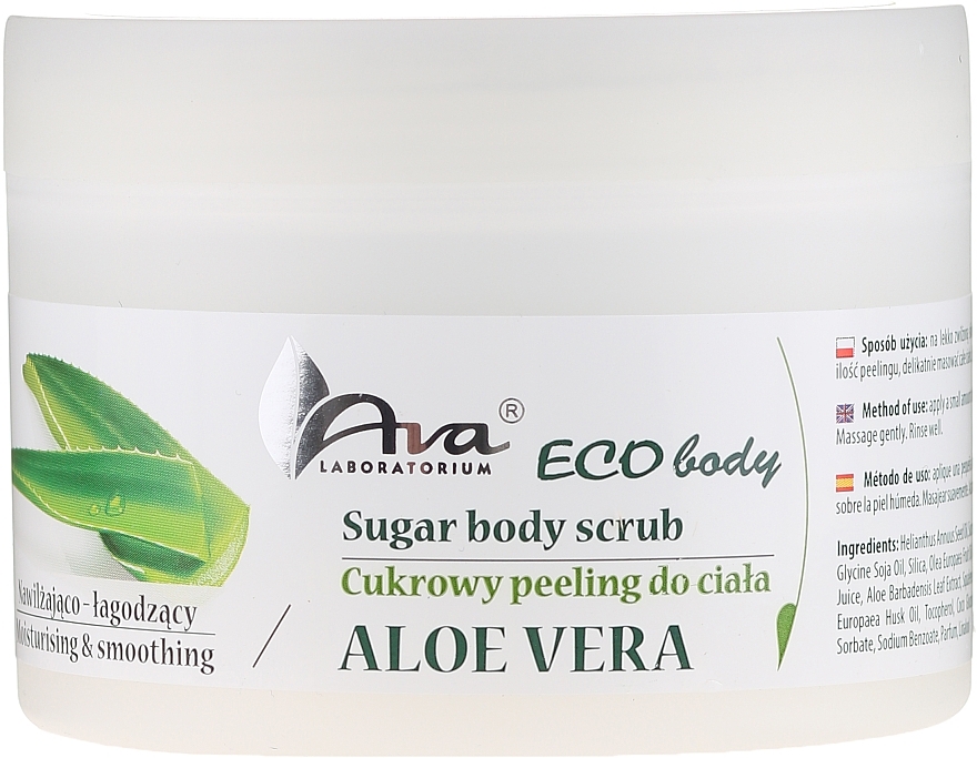 Body Scrub 'Aloe Vera' - Ava Laboratorium Eco Body Natural Sugar Scrub Aloe Vera — photo N2