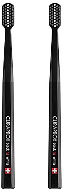 Ultra Soft 5460 Toothbrush Set, black+black - Curaprox Black is White  — photo N9