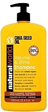 Fragrances, Perfumes, Cosmetics Shampoo - Natural World Chia Seed Oil Volume & Shine Shampoo