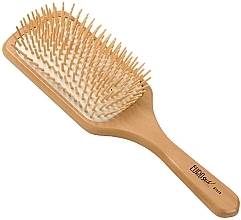 Wooden Hair Brush, 01919 - Eurostil Paddle Cushion Wooden Large — photo N1
