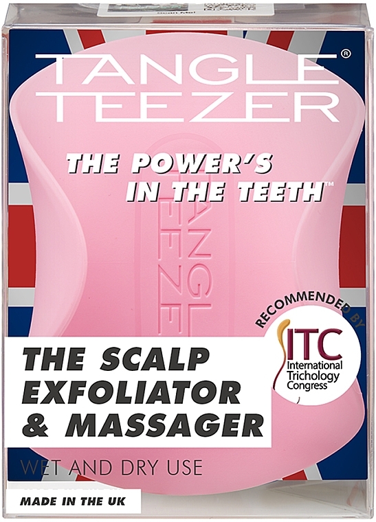 Massage Hair Brush - Tangle Teezer The Scalp Exfoliator & Massager Pretty Pink — photo N1