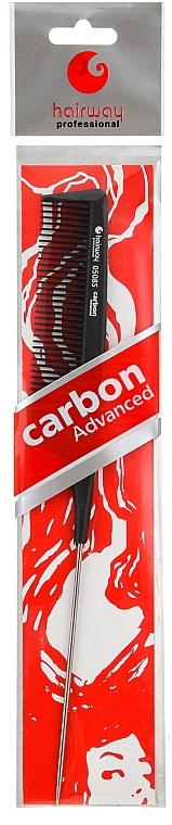 Carbon Comb with Metal Tail, 220 mm - Hairway Carbon Advanced — photo N1