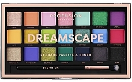 Profusion Cosmetics Dreamscape 21 Shade Eyeshadow Palette & Brush - Eyeshadow Palette — photo N1