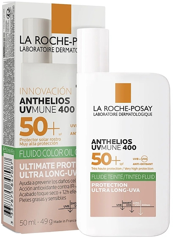 Toning Effect Sunscreen Fluid - La Roche Posay Anthelios UVmune 400 Tinted Fluid SPF50+ — photo N1