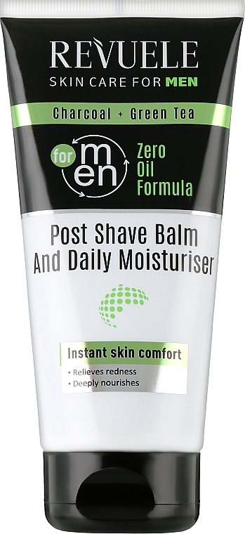 After Shave Balm - Revuele Men Care Charcoal & Green Tea Post Shave Balm And Daily Moisturiser — photo N1