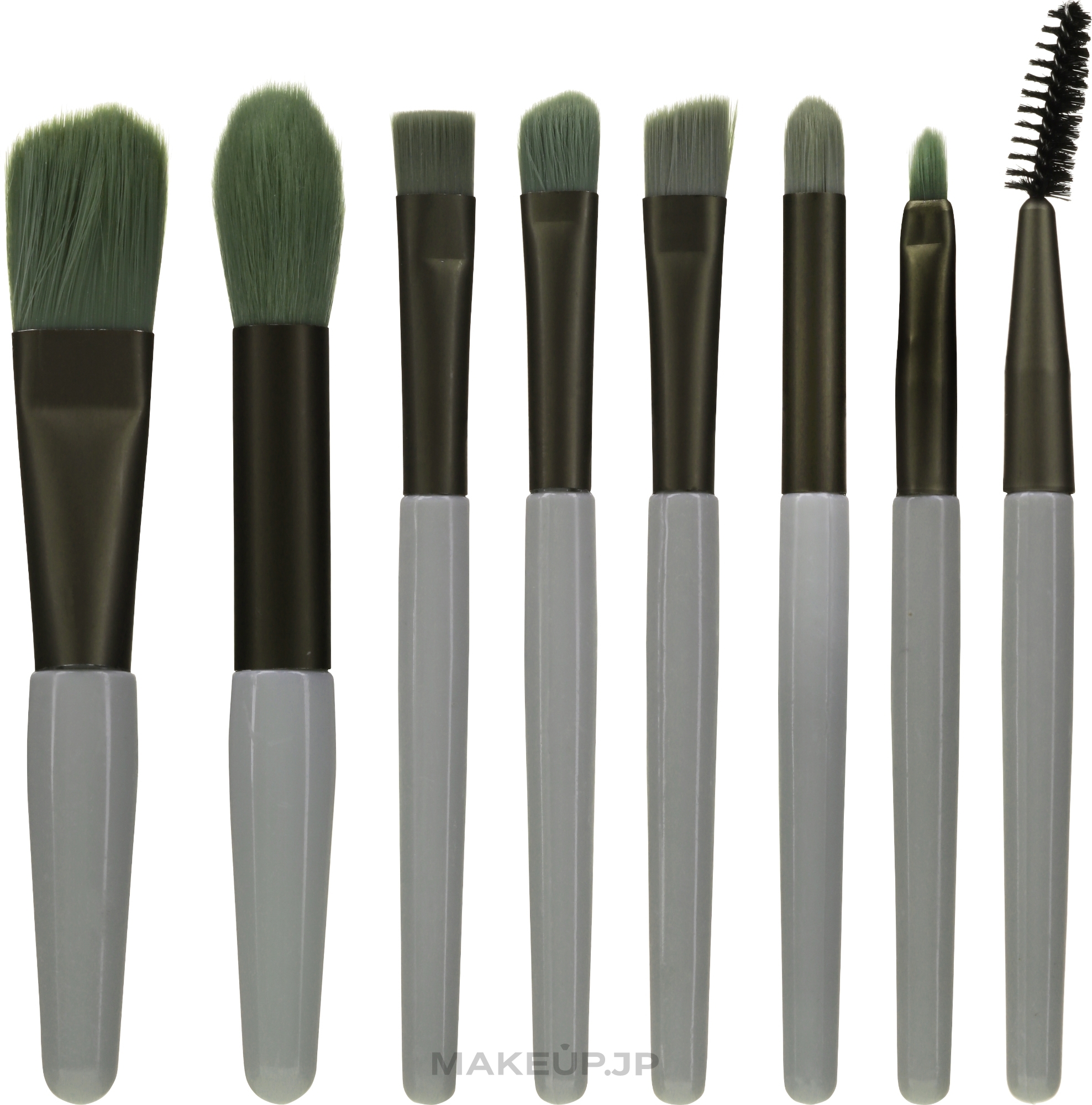 Makeup Brush Kit in a Case, 8 pcs, blue - Lewer — photo 8 szt.