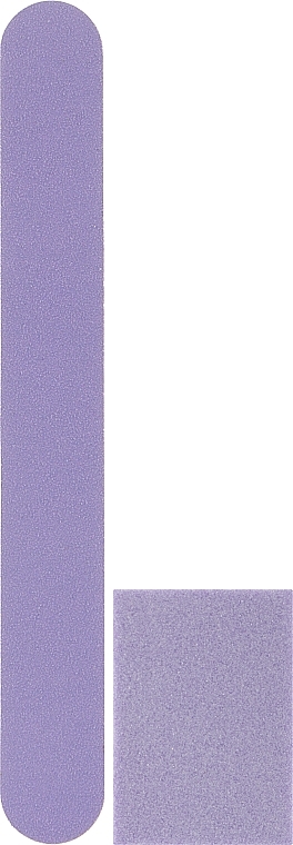 Disposable Nail File & Nail Buffer Set, 120/150 + 120/120, purple - Tufi Profi Premium — photo N1