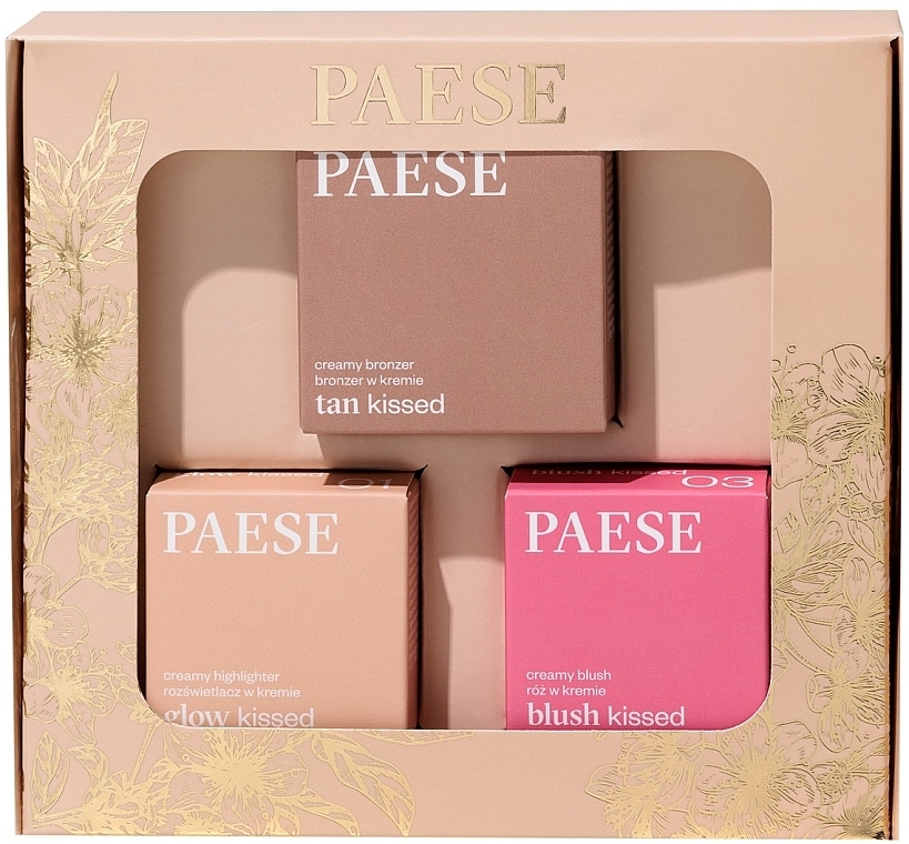 キット - Paese Kiss My Cheeks (Cold) (blush/4g + bronzer/12g + highlighter/4g) — photo N1