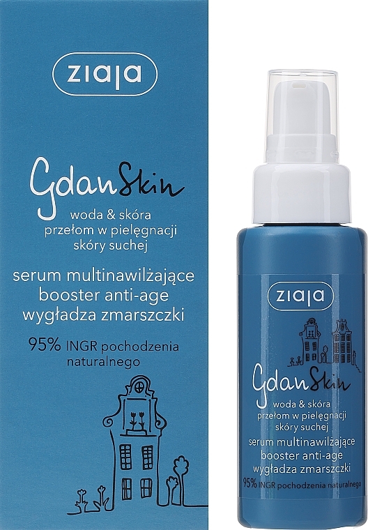 Anti-Aging Serum for Face - Ziaja GdanSkin Multi-Moisturizing Serum Booster — photo N1