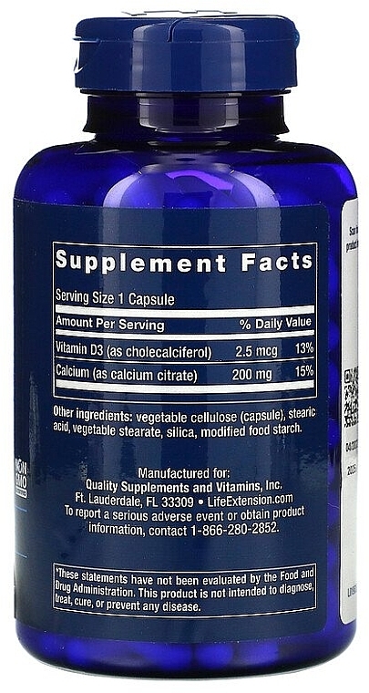 Calcium Citrate with Vitamin D Dietary Supplement - Life Extension Calcium Citrate With Vitamin D — photo N2