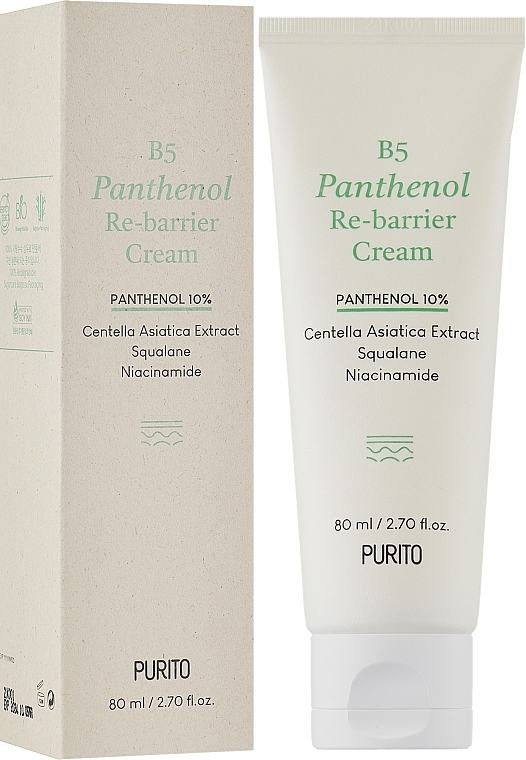 Repairing Face Cream with Panthenol - Purito B5 Panthenol Re-Barrier Cream Pantenol — photo N1