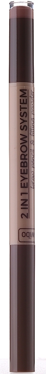 Brow Pencil - Wibo 2in1 Eyebrow System — photo N1