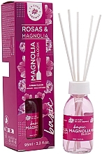 Rose & Magnolia Aroma Diffuser - La Casa De Los Aromas Reed Diffuser Magnolia Bloom — photo N1