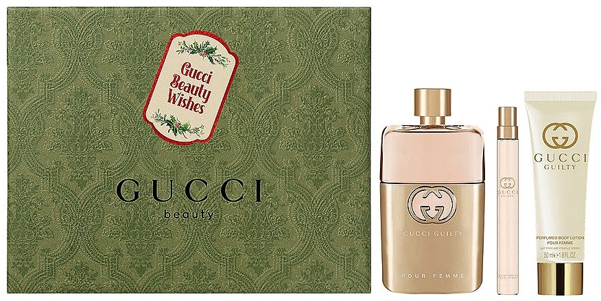 Gucci Guilty Pour Femme - Set (edp/90ml + b/lot/50ml + edp/mini/10ml) — photo N2