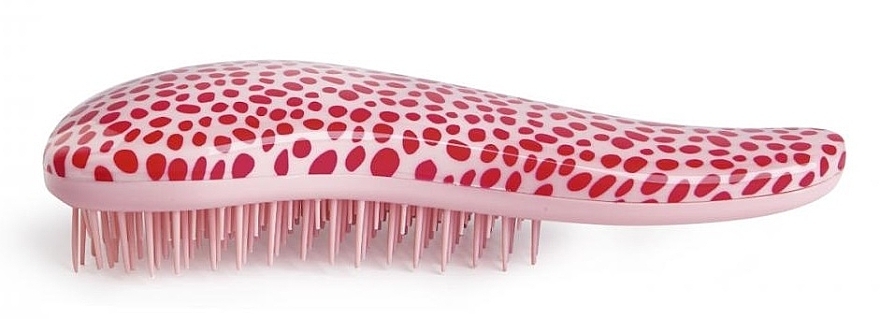 Detangling Comb, pink and red - IDC Institute Detangling Brush — photo N1