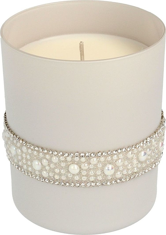 Scented Candle, 8x9,5 cm., Gray - Artman Crystal Glass Pearl — photo N1