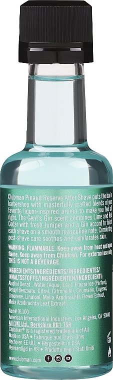 Clubman Pinaud Gent Gin - After Shave Lotion — photo N2
