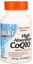 High Absorption Coenzyme Q10 with Bioperine, 100mg, softgels - Doctor's Best — photo N1
