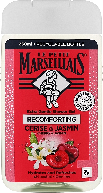 Cherry & Jasmine Shower Gel - Le Petit Marseillais Extra Gentle Shower Gel Cherry & Jasmin — photo N1