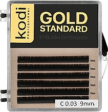 Fragrances, Perfumes, Cosmetics Gold Standard C 0.03 False Eyelashes (6 rows: 9 mm) - Kodi Professional