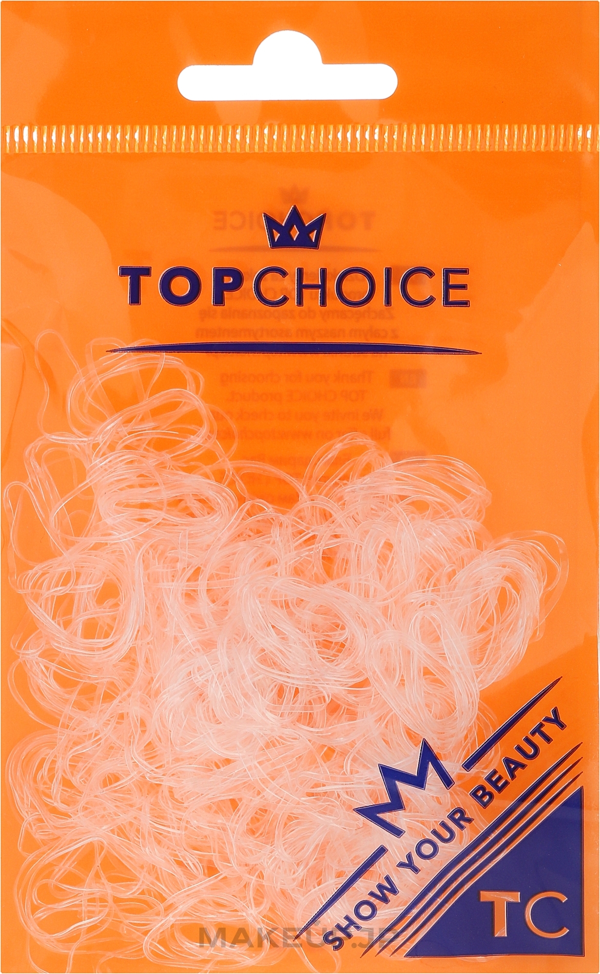 Elastic Hair Bands 22715, transparent - Top Choice — photo 500 szt.