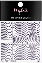 Zebra False Nails 8 - MylaQ My Water Sticker — photo N4