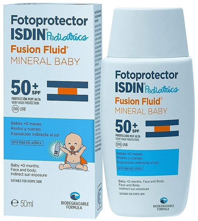 Kids Sun Fluid - Isdin Fotoprotector Pediatrics Fusion Fluid Mineral Baby SPF50+ — photo N1