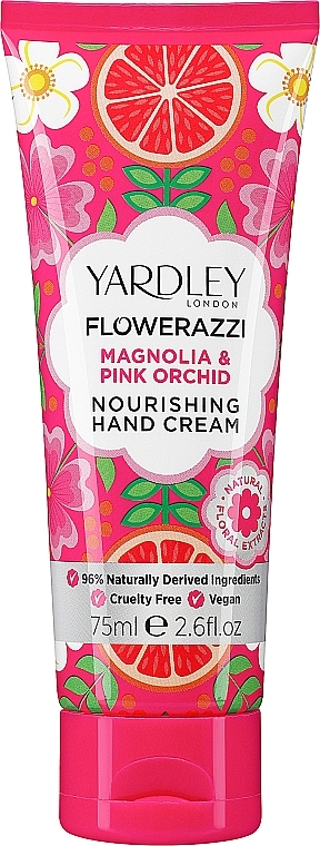 Hand Cream - Yardley Flowerazzi Magnolia & Pink Orchid Nourishing Hand Cream — photo N1