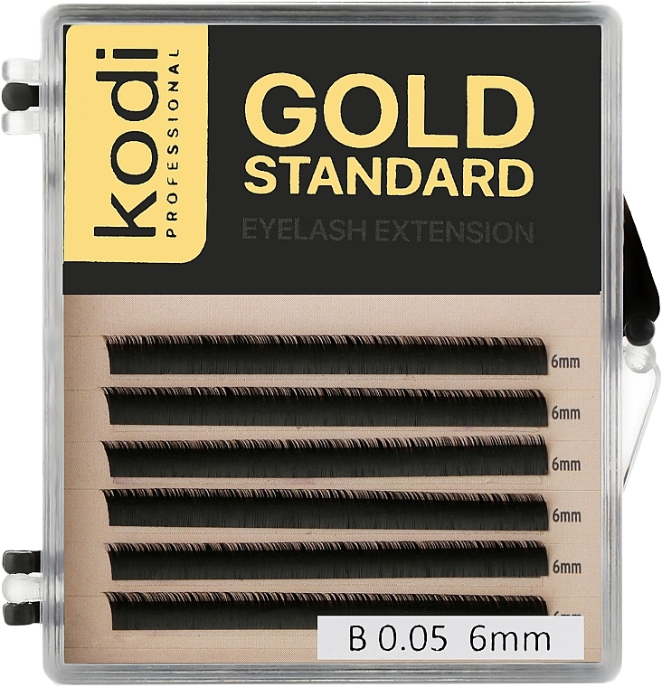 Gold Standard B 0.05 False Eyelashes (6 rows: 6 mm) - Kodi Professional — photo N1