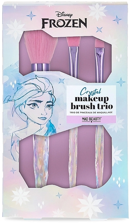 Makeup Brush Set, 3 pieces - Mad Beauty Frozen Brush Trio — photo N1