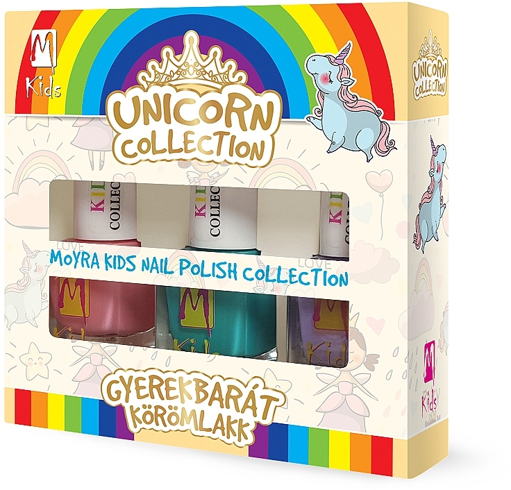 Nail Polish Set - Moyra Kids Effect Nail Polish Unicorn Collection (3x7ml) — photo N1