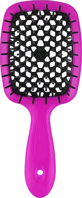 Hair Brush, black teeth, pink - Janeke SuperBrush Vented Small — photo N1