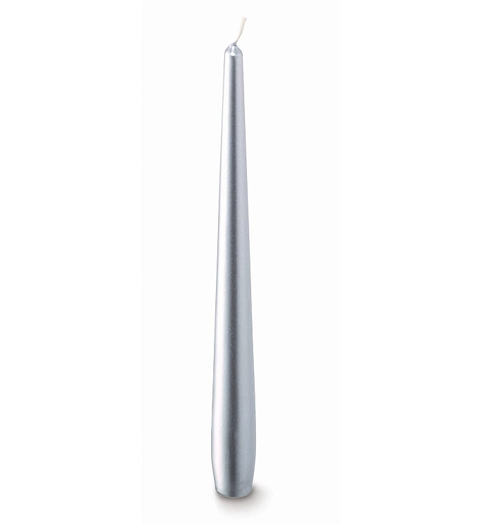 Tapered Candle, silver - Bolsius Candle — photo N1