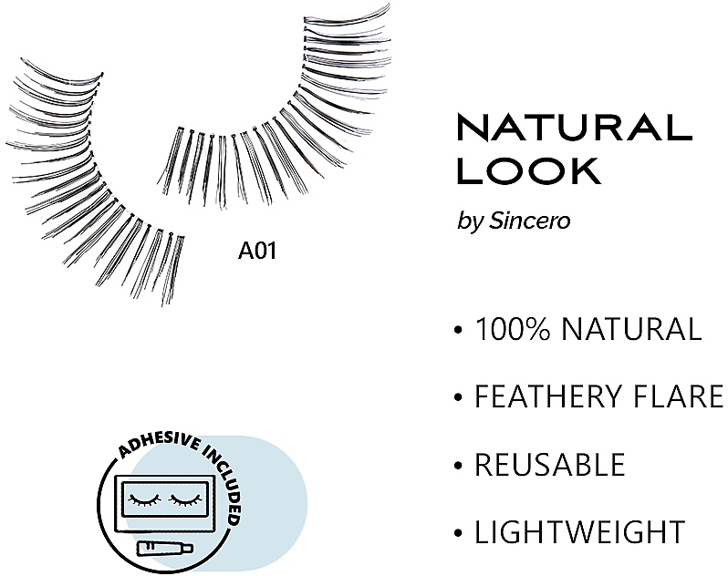 False Lashes - Sincero Salon Eyelashes Natural  — photo N2