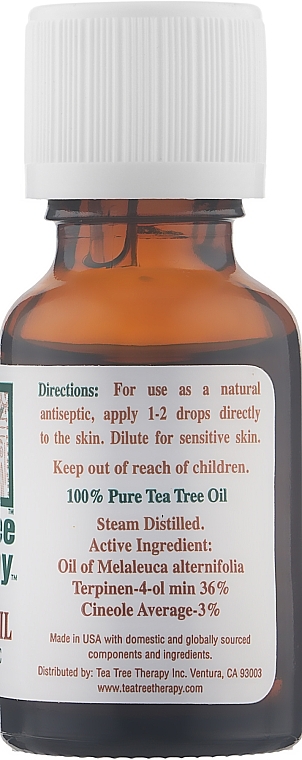 100% Organic Tea Tree Oil - Tea Tree Therapy Tea Tree Oil — photo N2