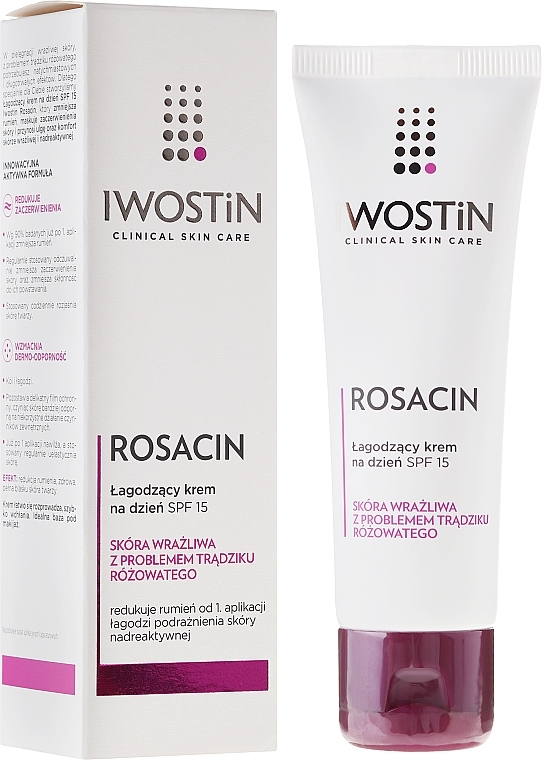 Soothing Day Cream - Iwostin Rosacin Soothing Day Cream Against Redness SPF 15 — photo N1