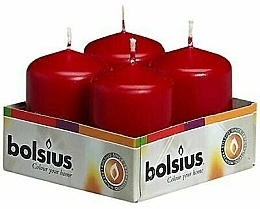 Fragrances, Perfumes, Cosmetics Cylindrical Candle, red, 60x40 mm - Bolsius Candle