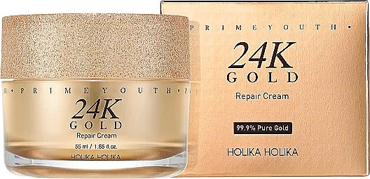 Repairing Gold Face Cream - Holika Holika Prime Youth 24K Gold Repair Cream — photo N2